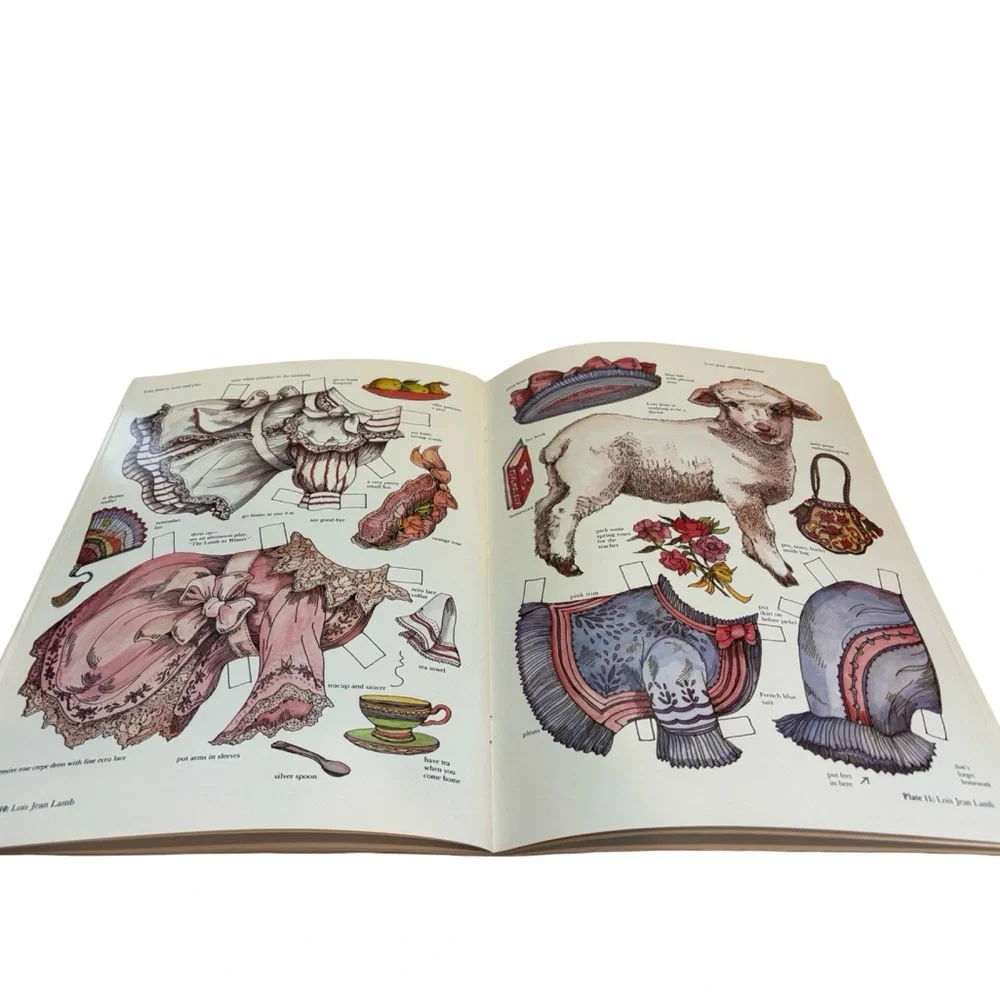 Vintage 1986 Victorian Pets Paper Dolls in Full Color Evelyn Gathings Dover Book